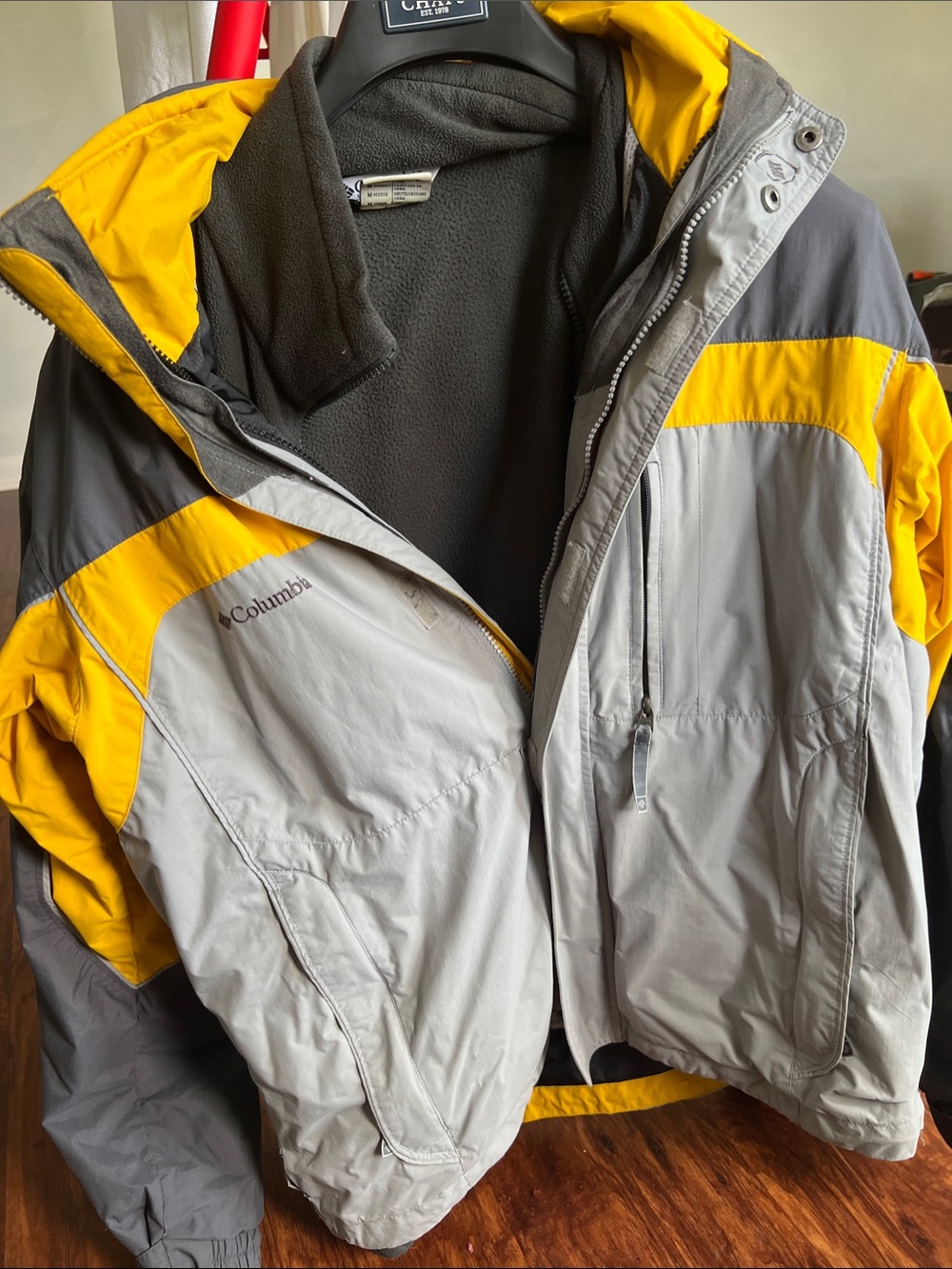Columbia Winter Jacket, Grey and Yellow Jacket